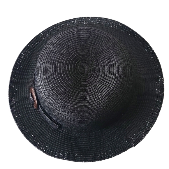 David and Young Black Hat with Silver Threading Wood Buckle - Picture 6 of 8